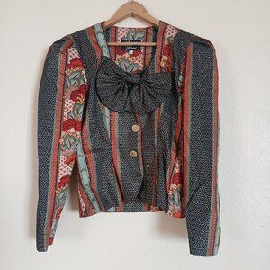 Vintage Harrison Holman Cropped Blazer with Bow Women's Size 6
